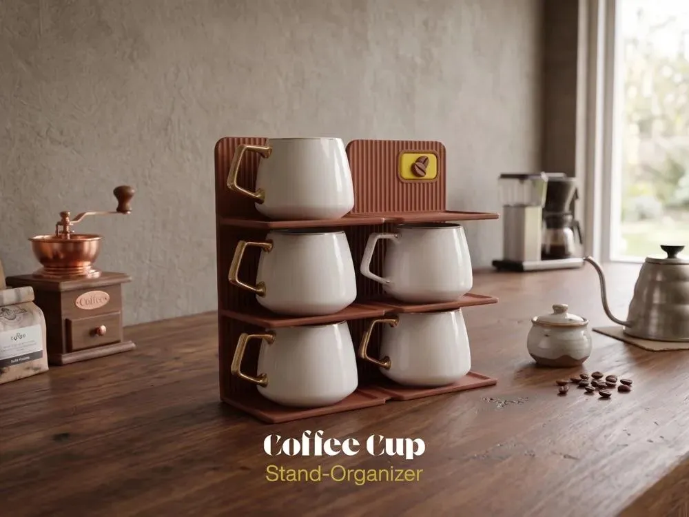 Coffee Cup Stand-Organizer Stls