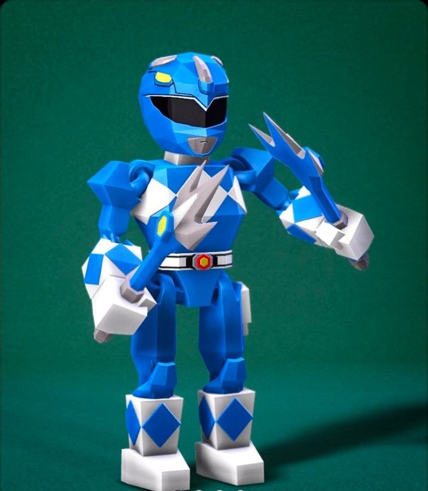 Low Poly Flexi Blue Ranger