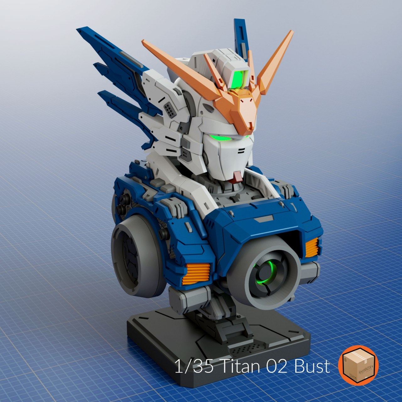 0001 Titan 002 - Gundam Wing 1%35 Part - 1 Bust