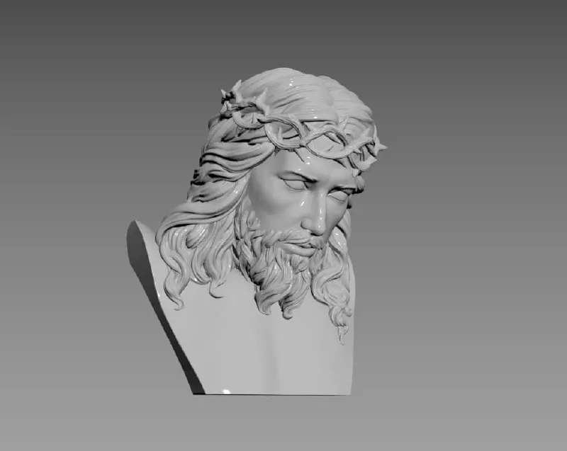 Jesus Statue 1 2 MIL STL