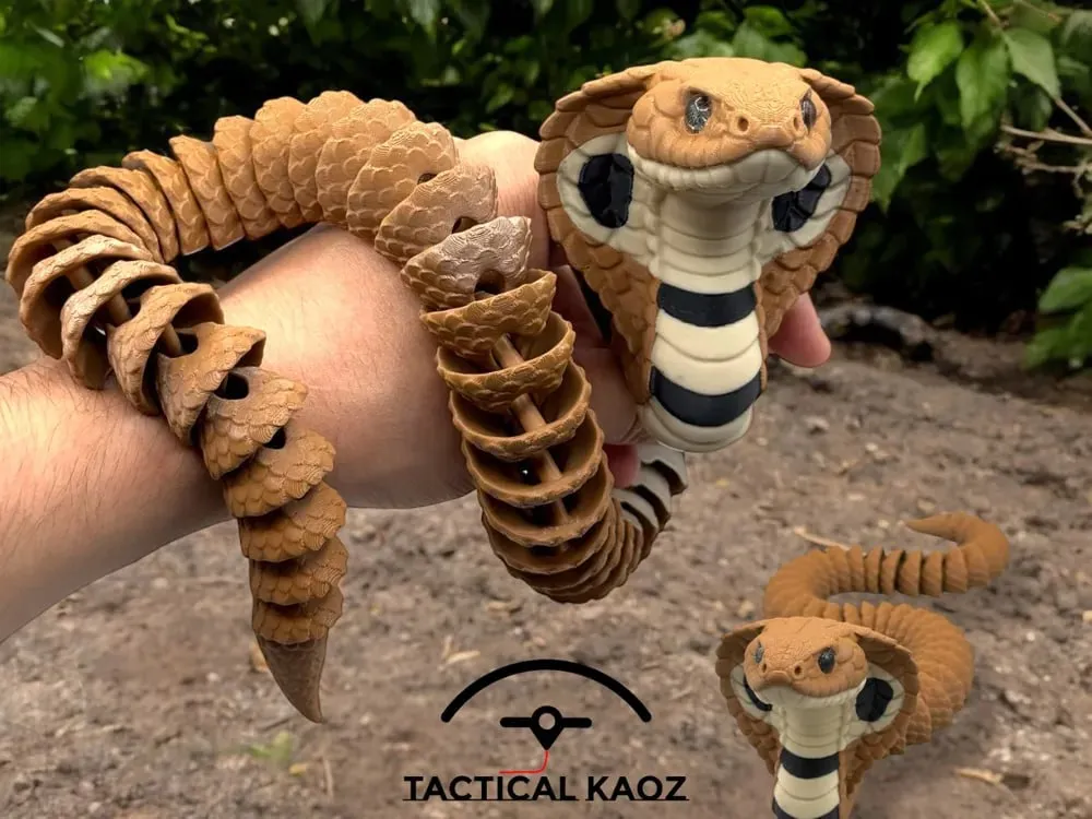 Articulated Cobra Snake 8mm Glass Eye Version