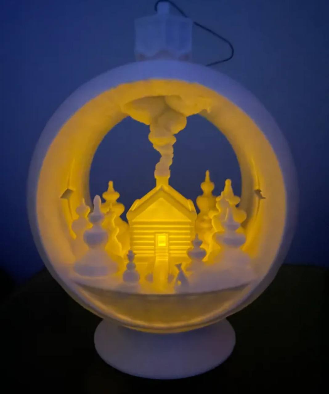Snowglobe-Votive-Ornament-Winter-Cabin-Model Files