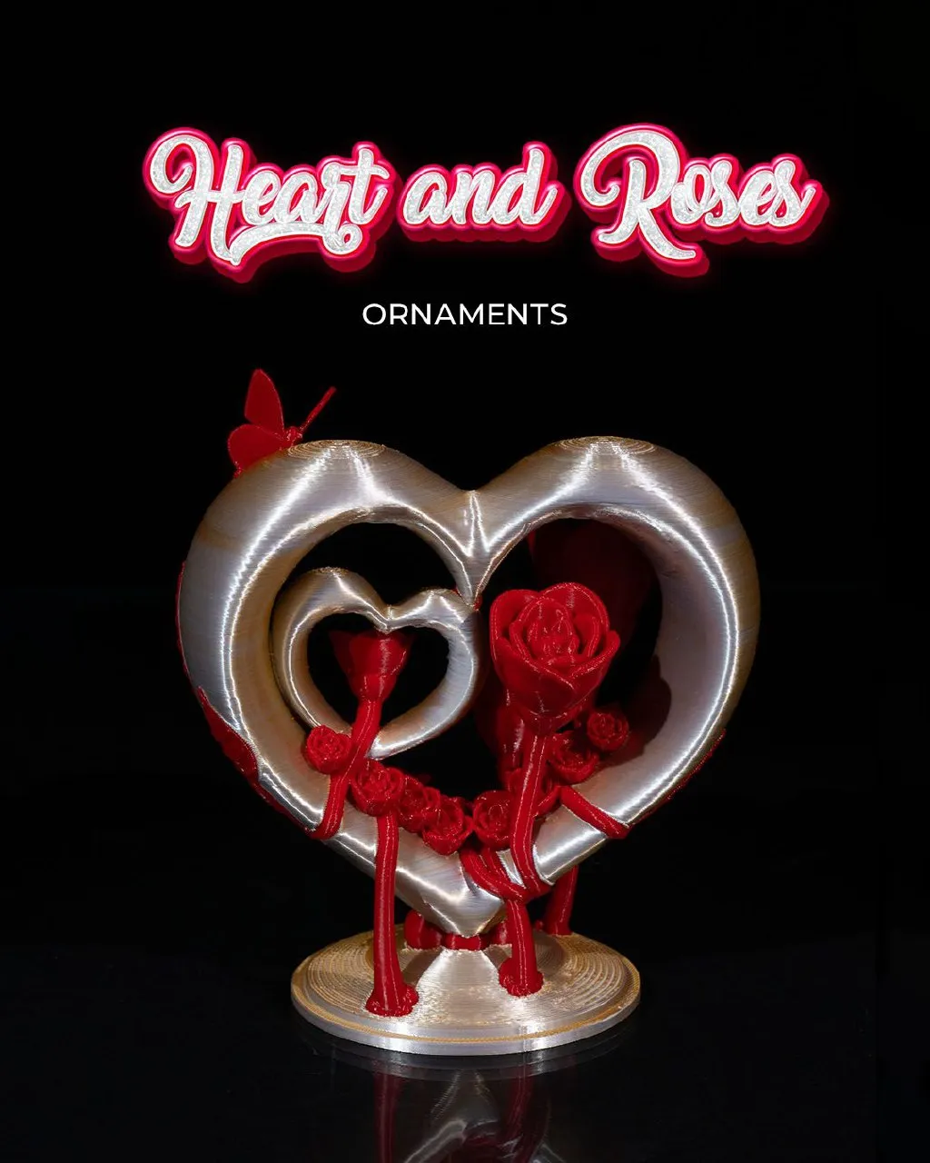 Heart And Roses Ornaments 8bf2c23bf5