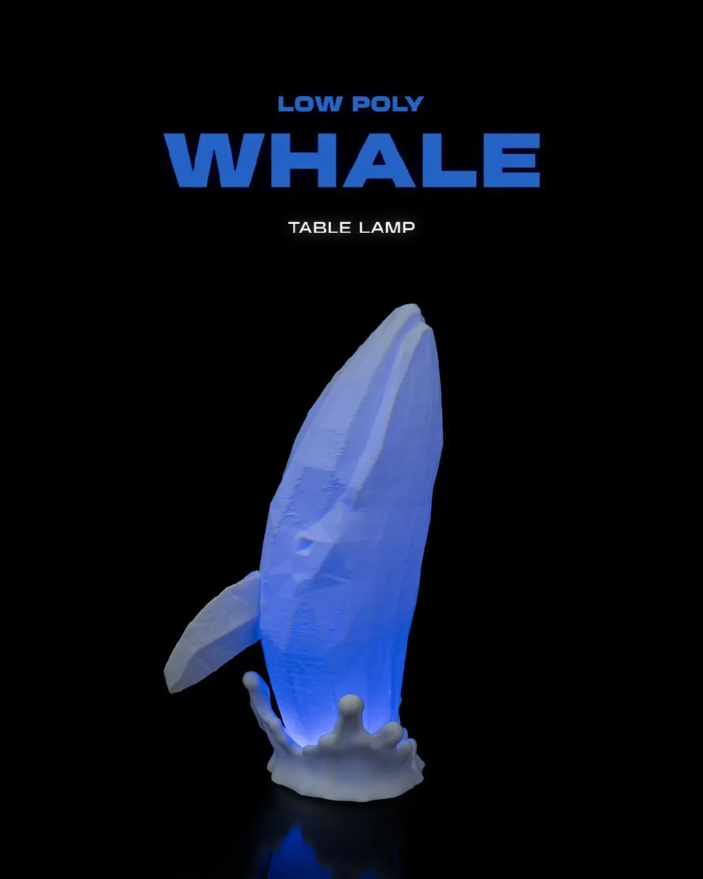 Low Poly Whale Table Lamp 3ba8d814f2
