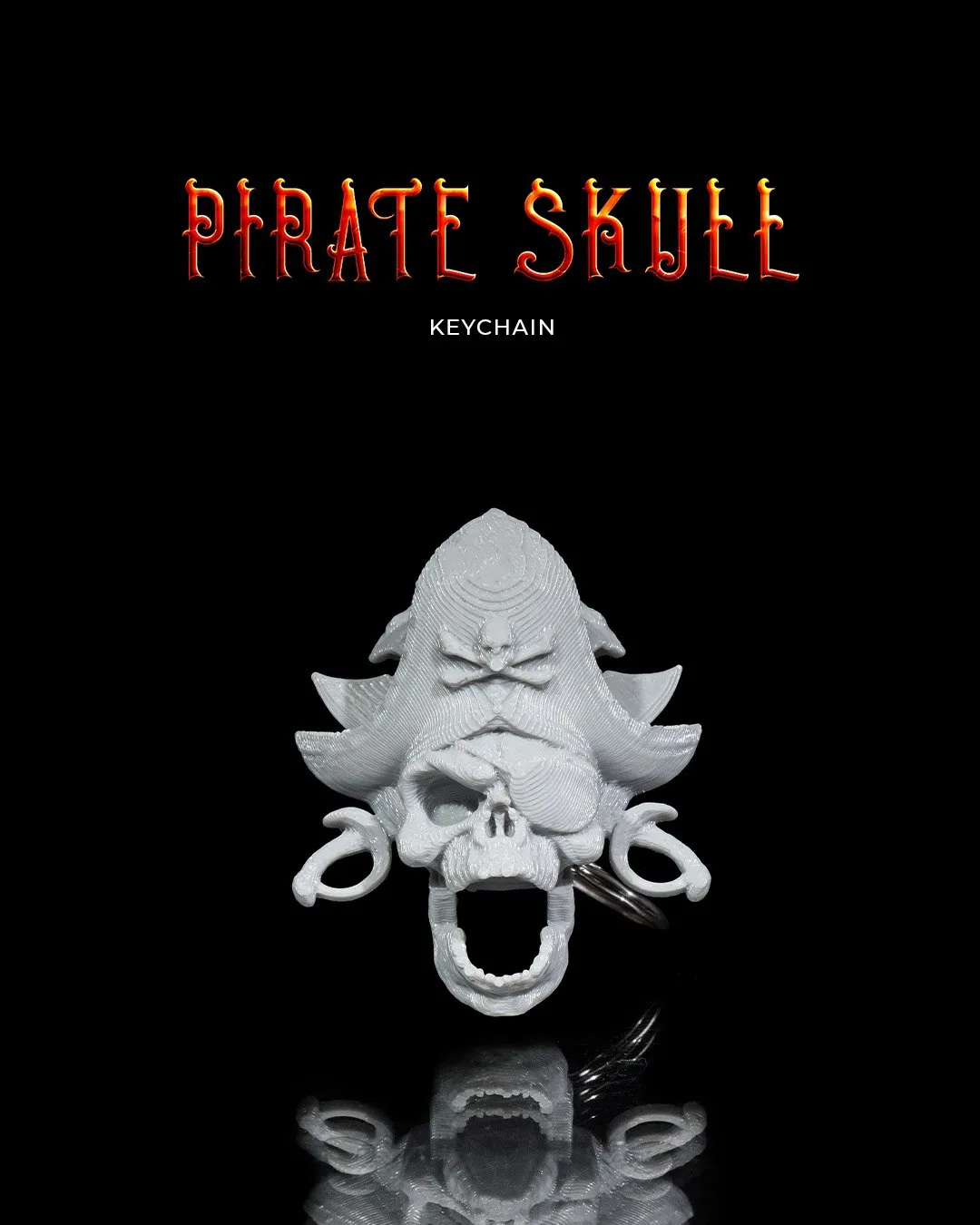 Pirate Skull Keychain 973d5ab054