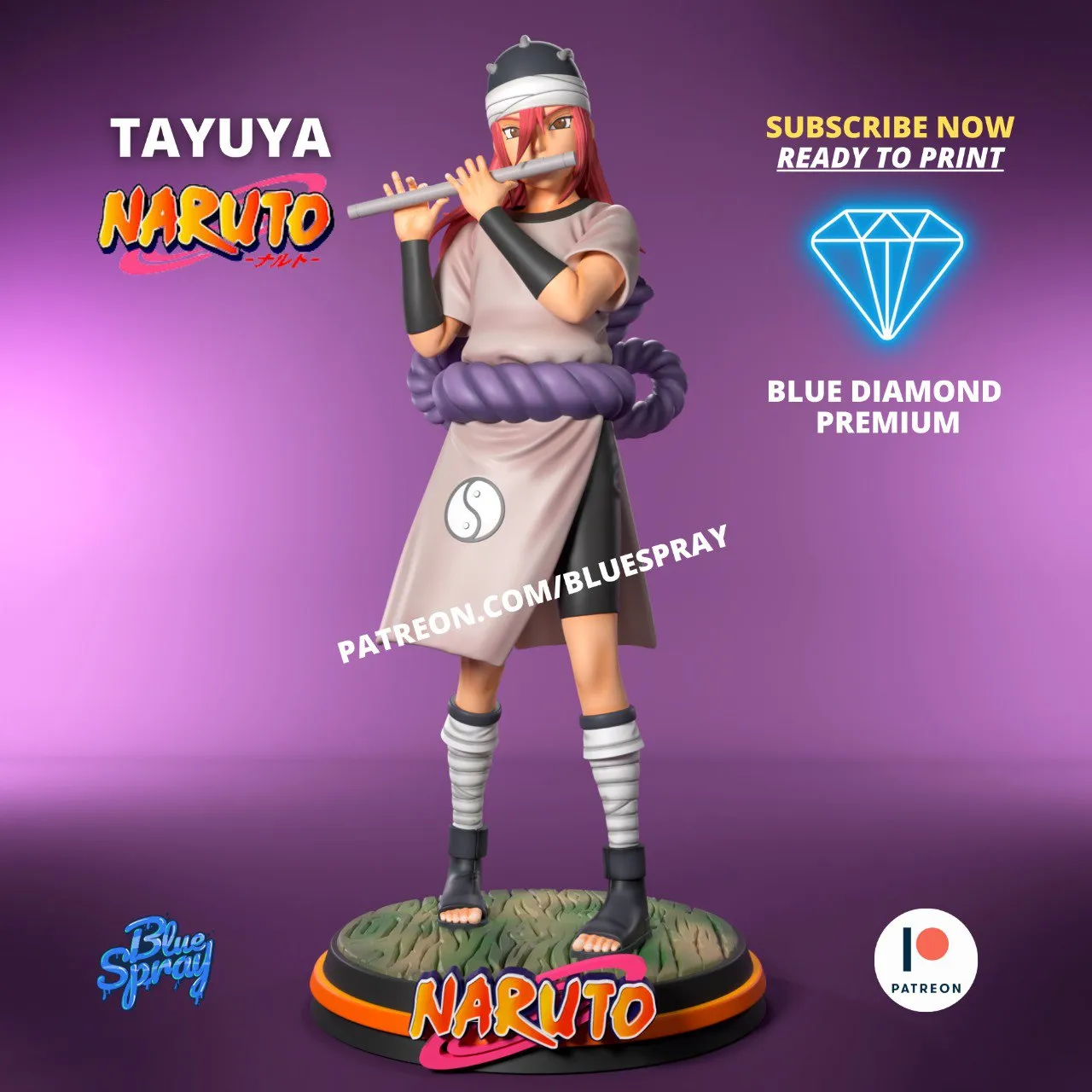 Tayuya La Tercera - Naruto - Blue Spray