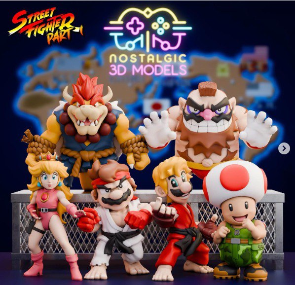Nostalgic3DModels- Street Fighter Mario