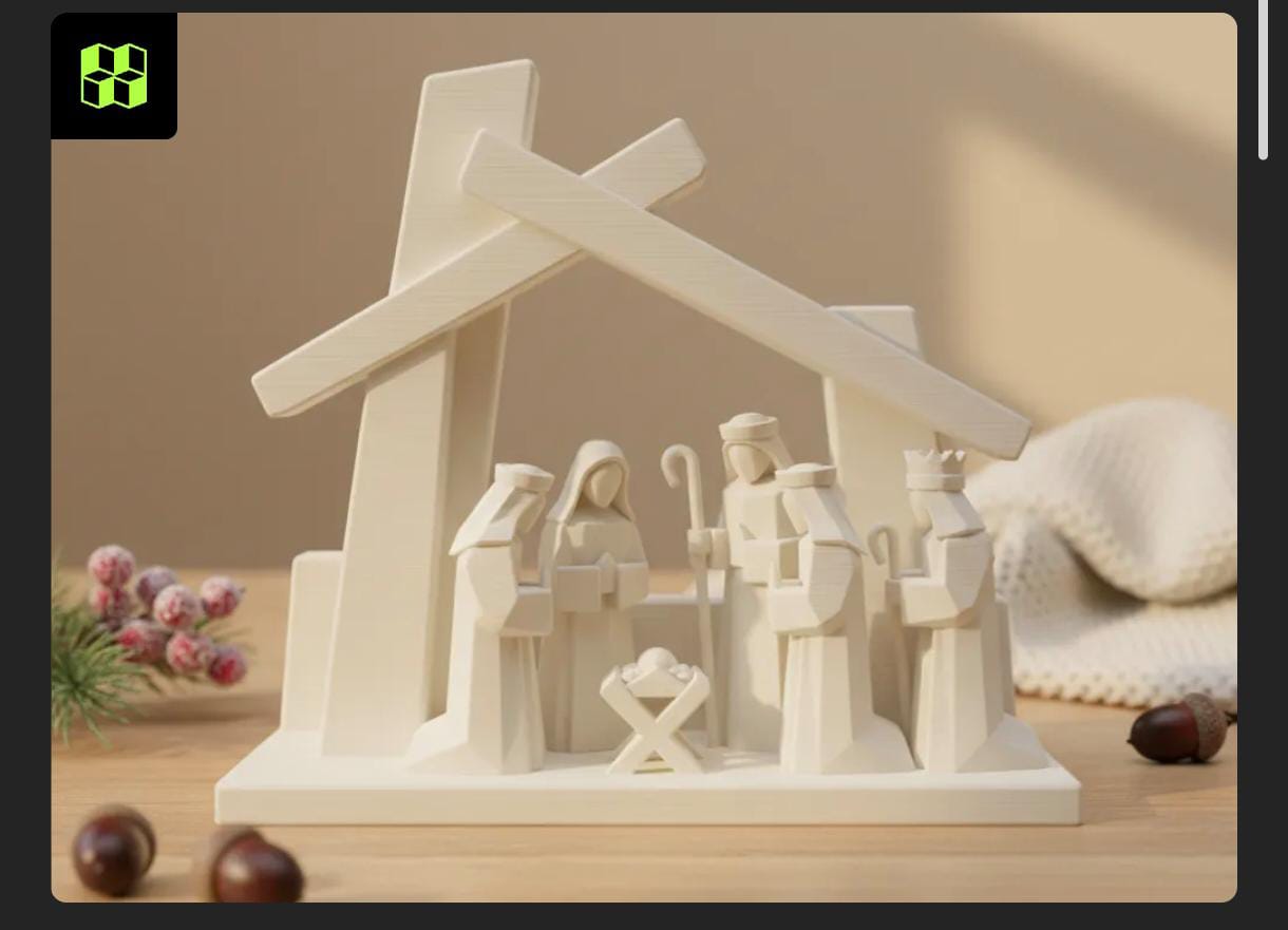 Minimalist Nativity Scene