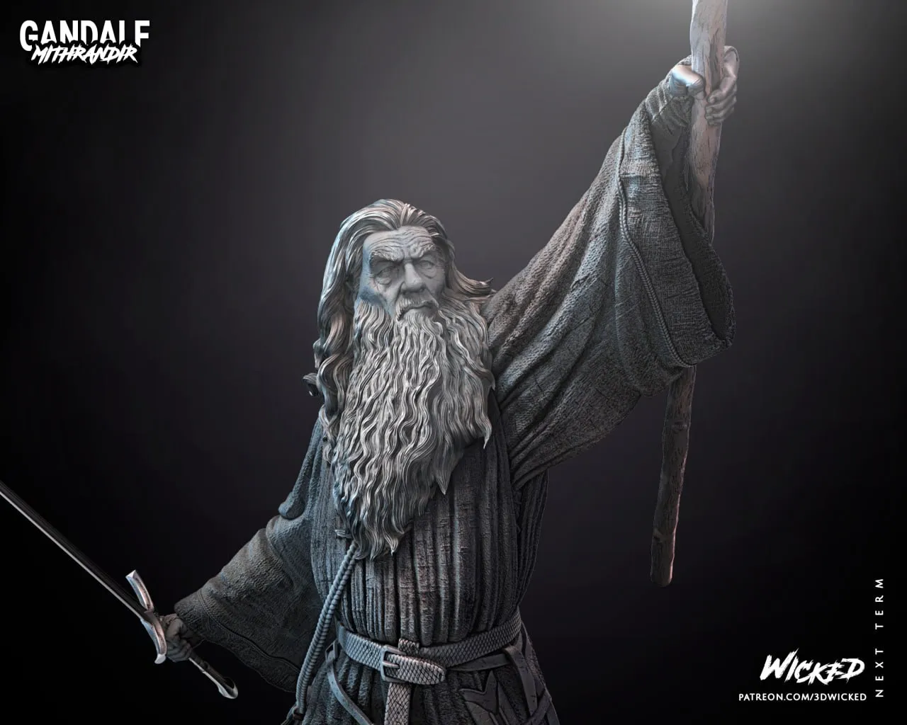 WICKED - Gandalf Statue 459 31 Mm (Non Supported)