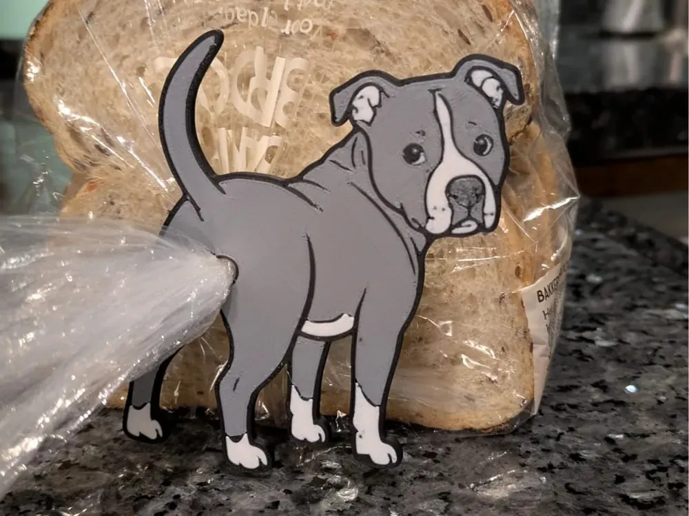 Pitbull Bread Bag Clip Stls