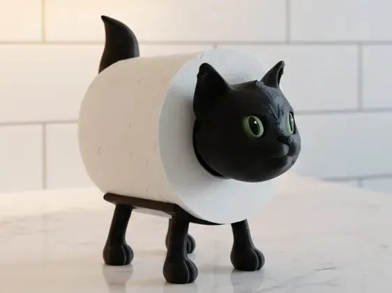 Cat Toilet Paper Holder By Magmoria
