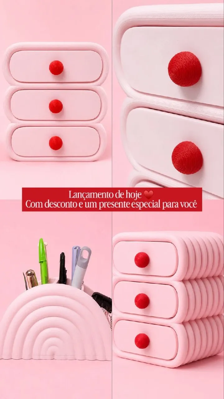 Gaveteiro Hello Kitty Loracê