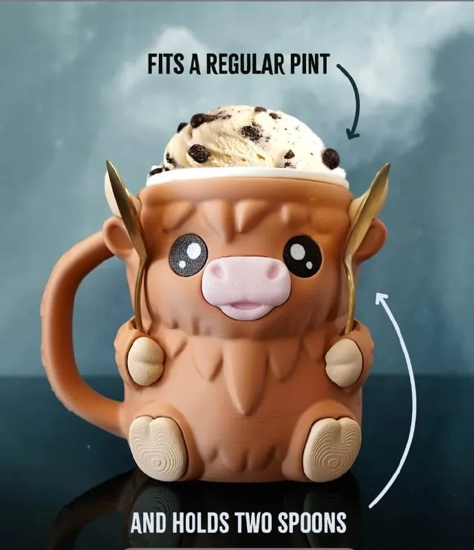 Ferdinand The Highland Cow Ice Pint Holder