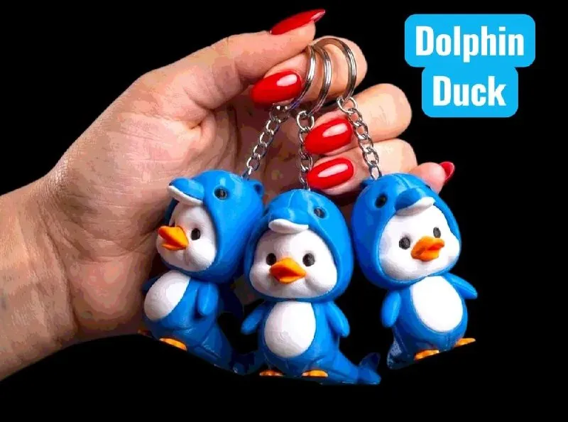 Dulphin Duck Keychain AMS