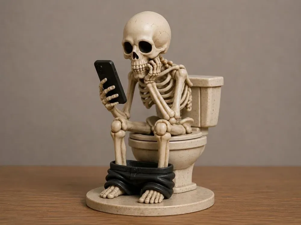 Toilet Skeleton-Bathroom Break