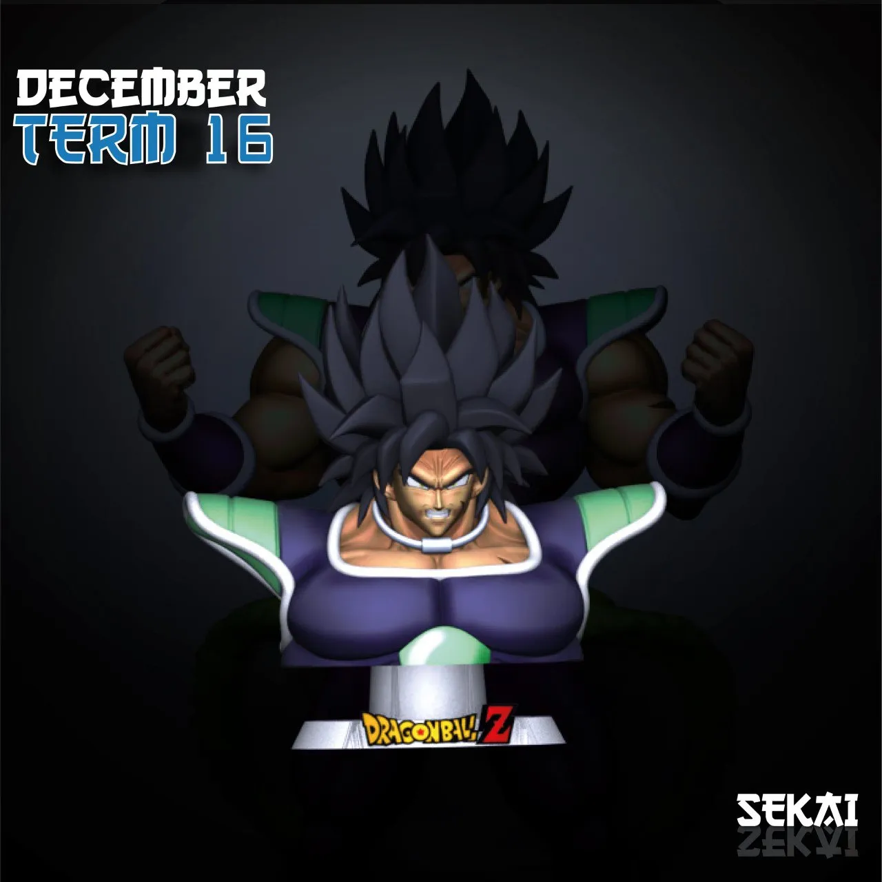 Broly Bust - Sekai 3D Models - 12 Cm - 5 Parts