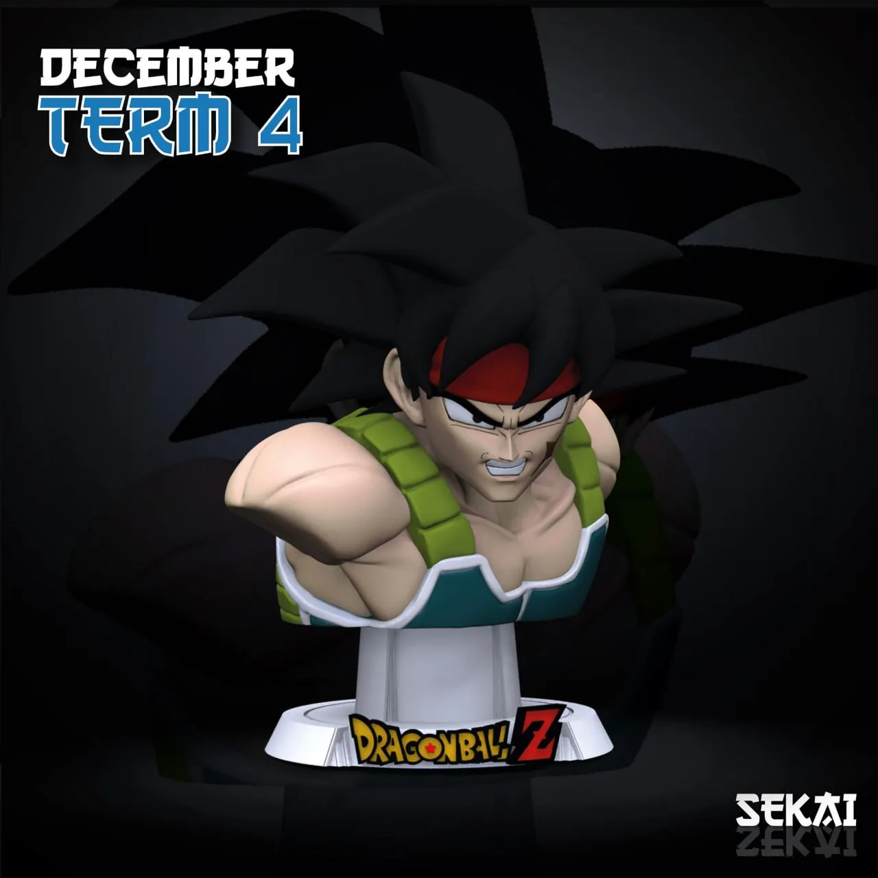 Bardock Bust - Sekai 3D Models - 8,8 Cm - 9 Parts