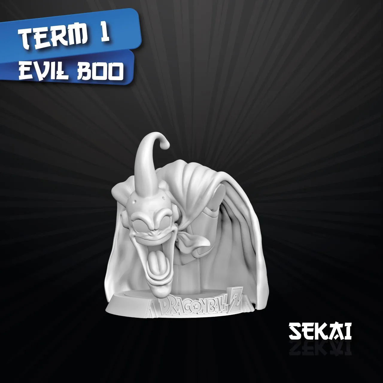 2021-09-Evil Boo Bust - Sekai 3D Models - (12 Cm) - 17 Parts
