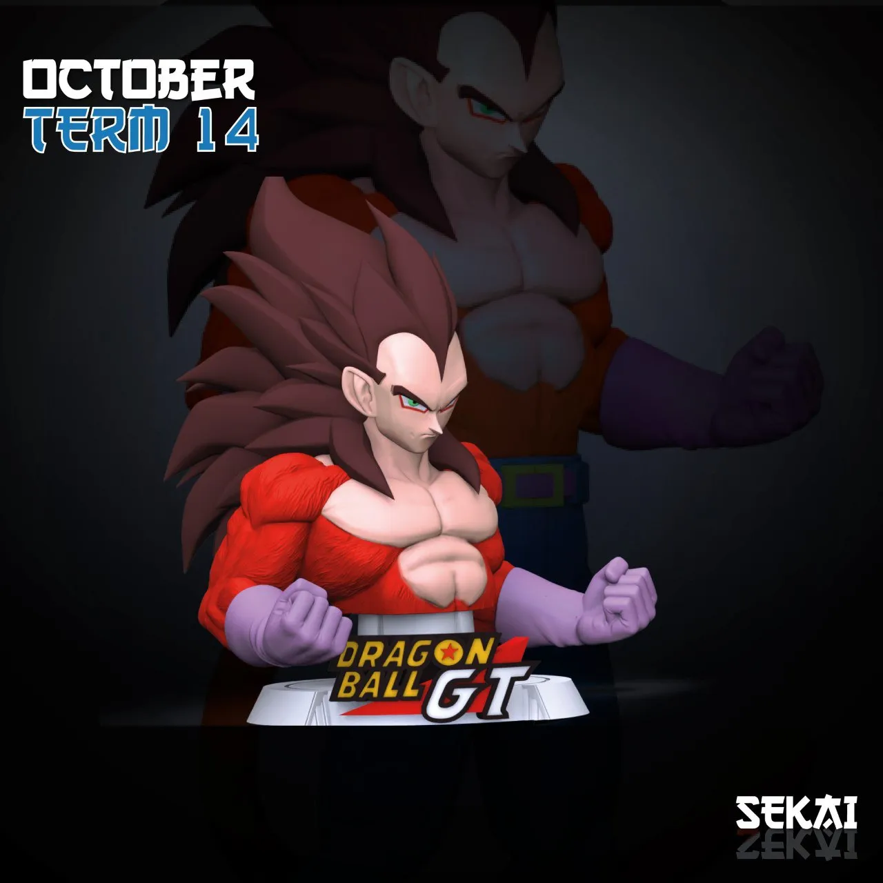 Vegeta Bust - Pre Supports - Sekai 3D Models