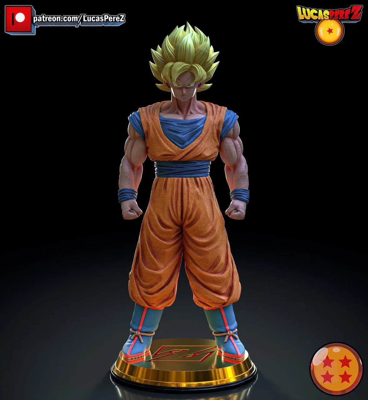 Lucas Perez – Guerrero Z Goku And SSJ Print