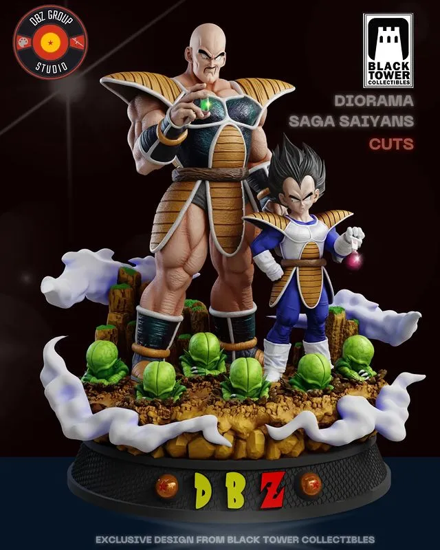 Vegeta Y Nappa Llegan A La Tierra DIORAMA Black Tower Collectibles