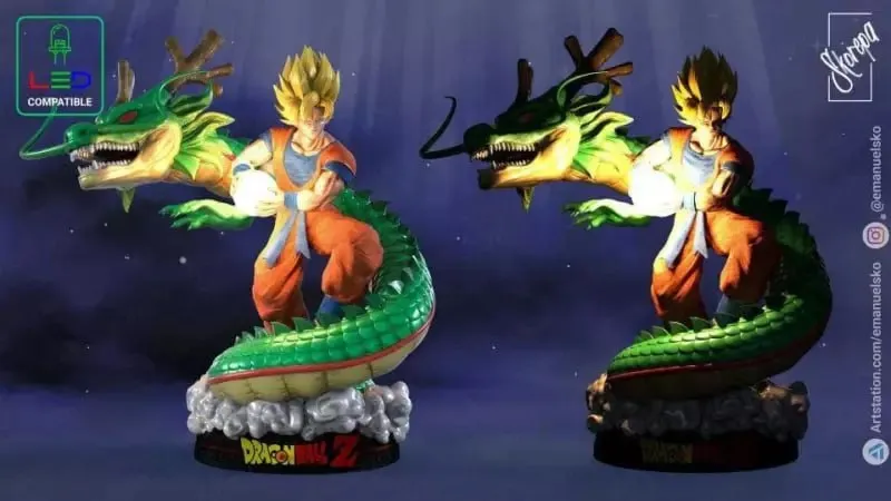 Goku And Shenlong (CGtrader)