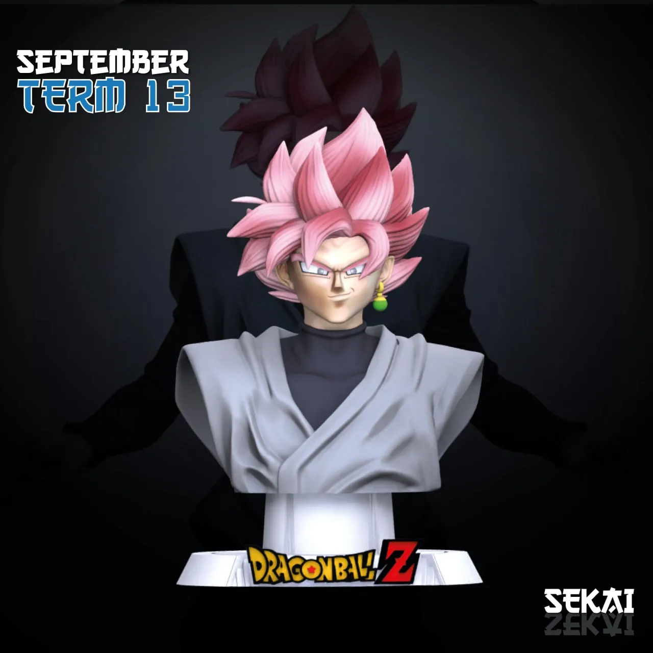 Goku Black Bust - Sekai 3D Models - 9 3 Cm - 5 Parts
