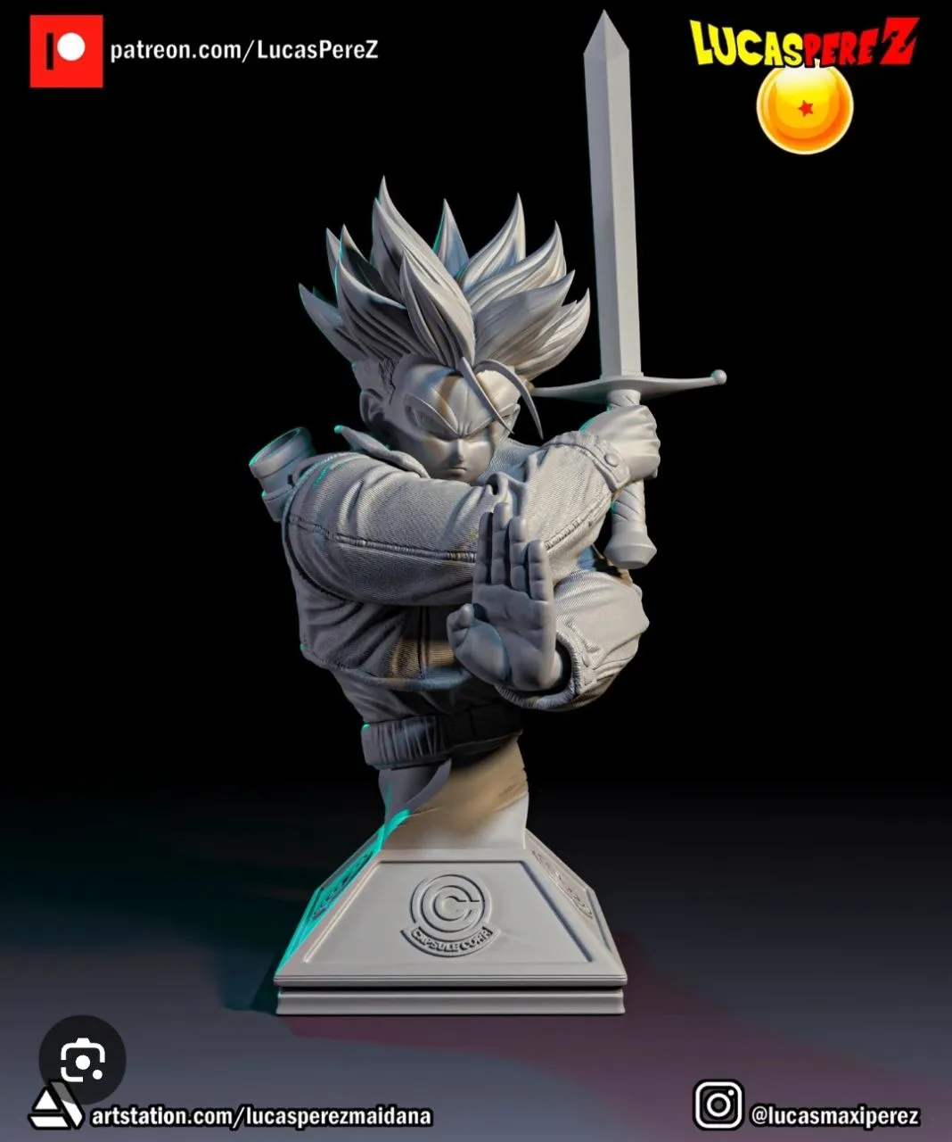 Trunks In Action Bust STL Files