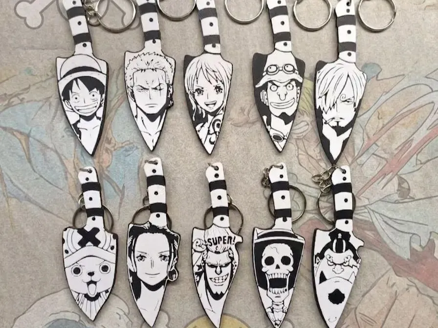Serie De Llaveros Con DiseñO De Corte Manga