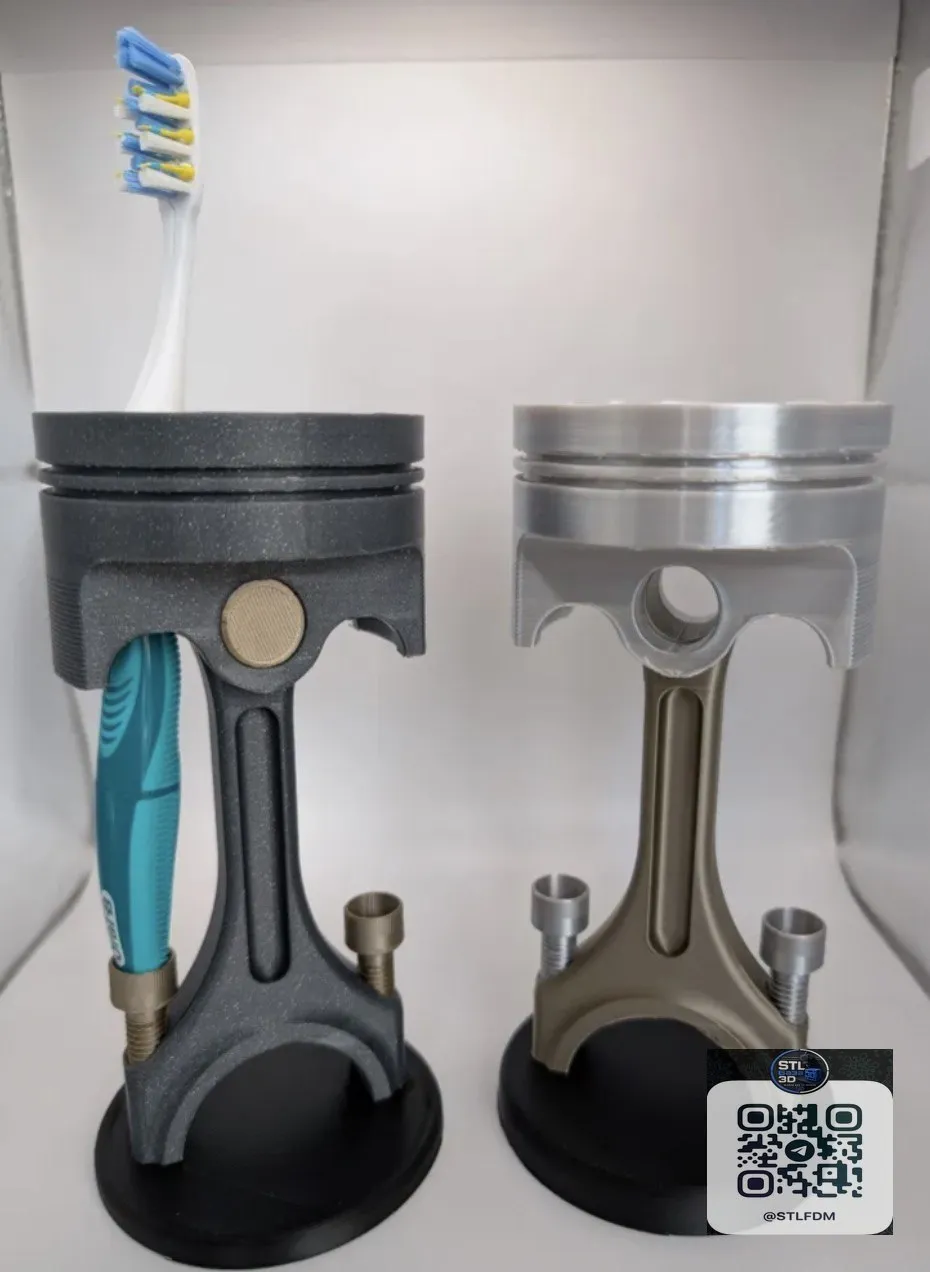 Piston Toothbrush Holder Stls