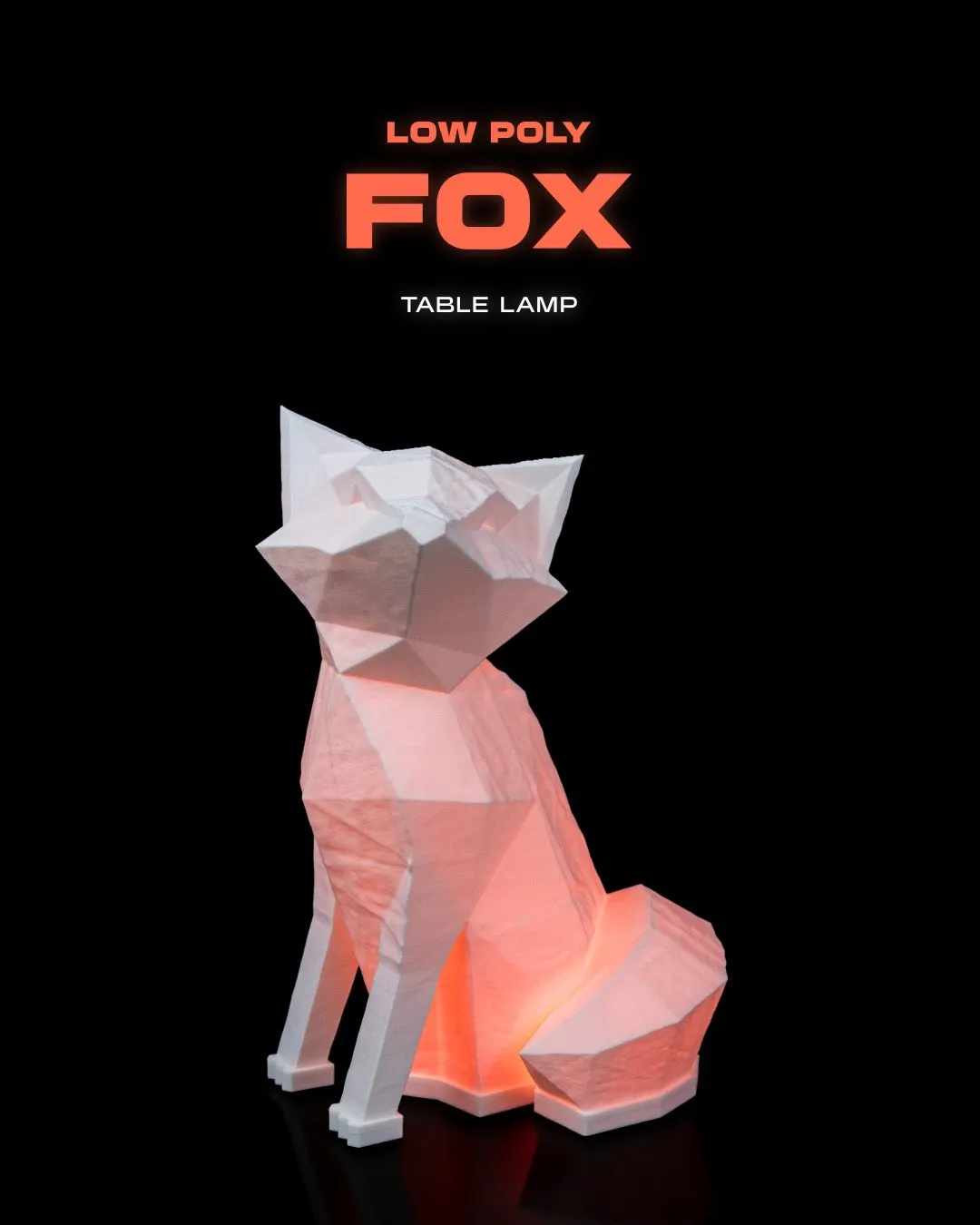 Low Poly Fox Table Lamp 3e822ad7ab