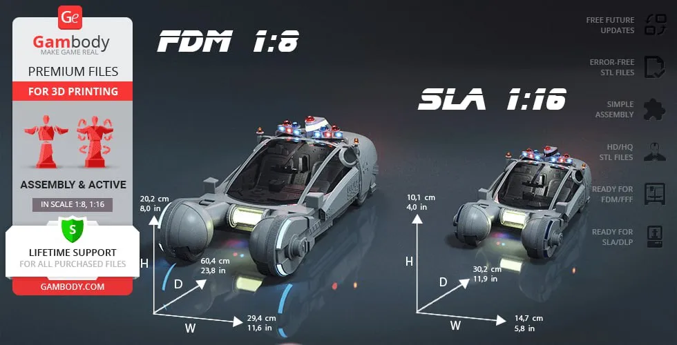 Gambody - Vehicle - Police Spinner - FDMSLA