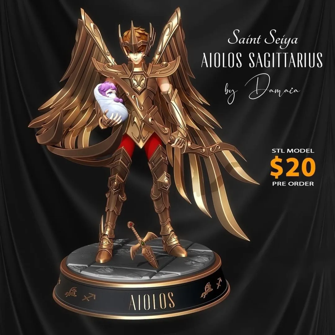 Saint Seiya Aiolos Sagittarius By Specialstl Com