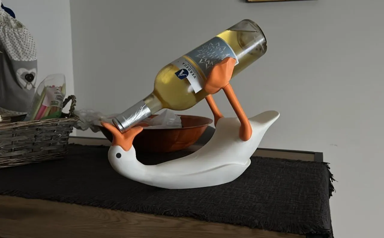 Untitled Goose Holder - Wine Bottle Holder