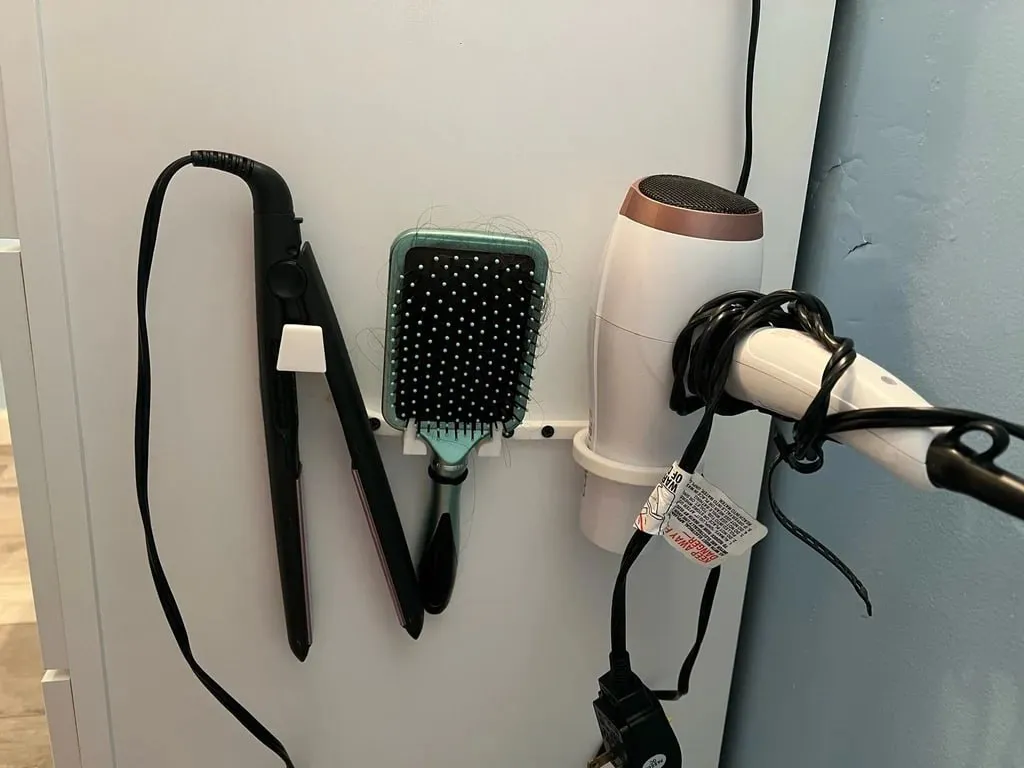 Bathroom Brush, Straightener And Blower Mount - 6571158