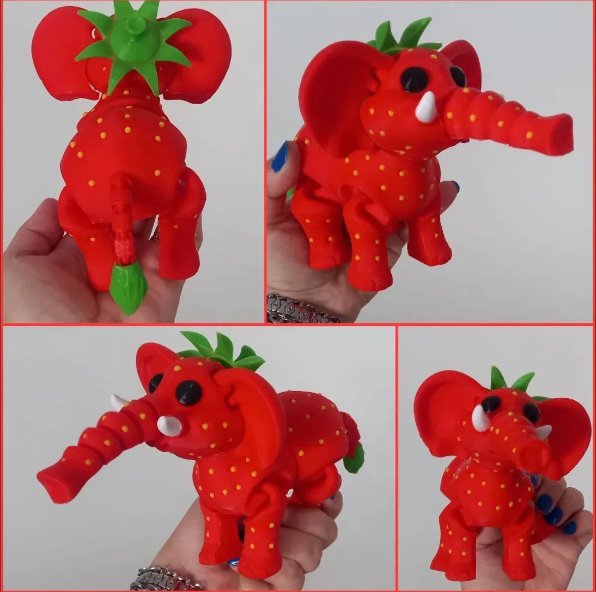 STREWBERRY ELEPHAN-FLEXI MULTICOLO