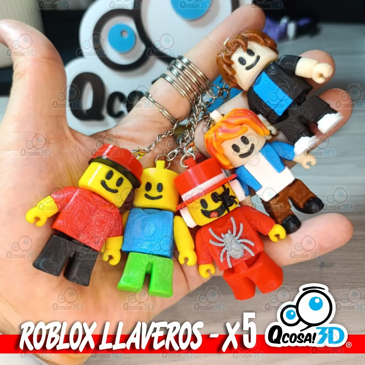 QCOSA3D - ROBLOX LLAVERO Y MINI X5