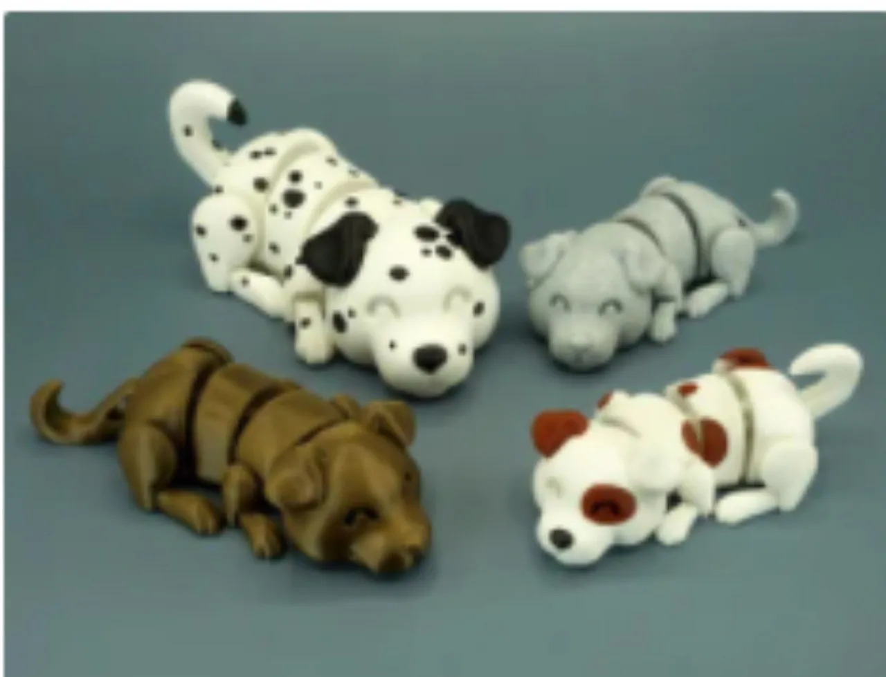 Kekreations Baby Flexi Dog Keychains Set 4