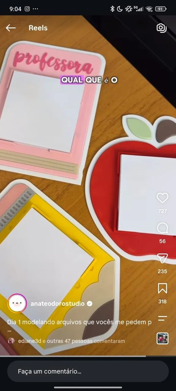 Porta Post It Lapis