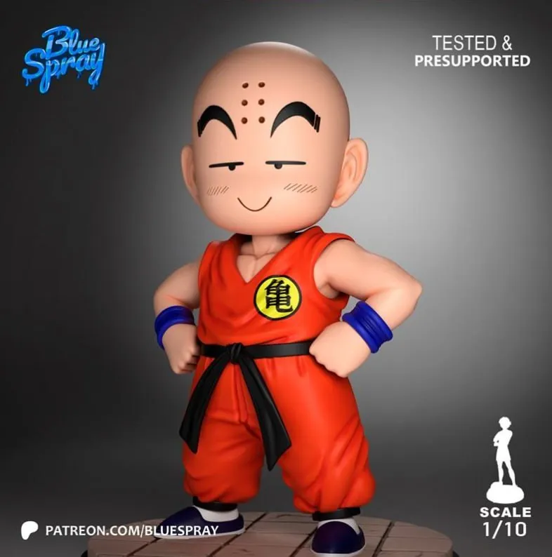 Blue Spray Krillin KidDragon Ball