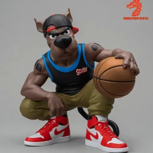 Scooby Basket Ball Urban Vibes Fan Art STL Figure