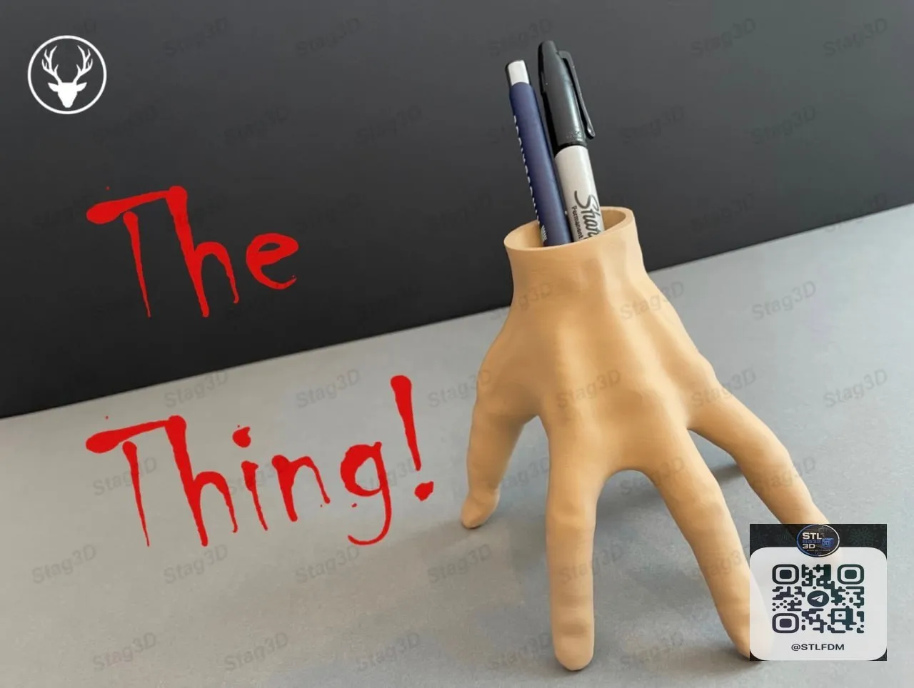 The Thing Pencil Holder 3MF Stls