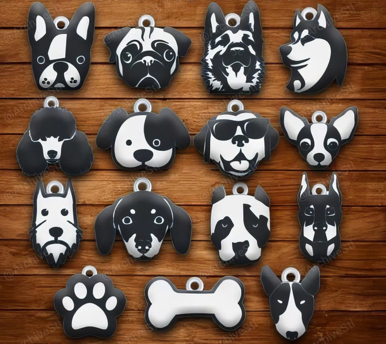 Animal - Dogs Keychain