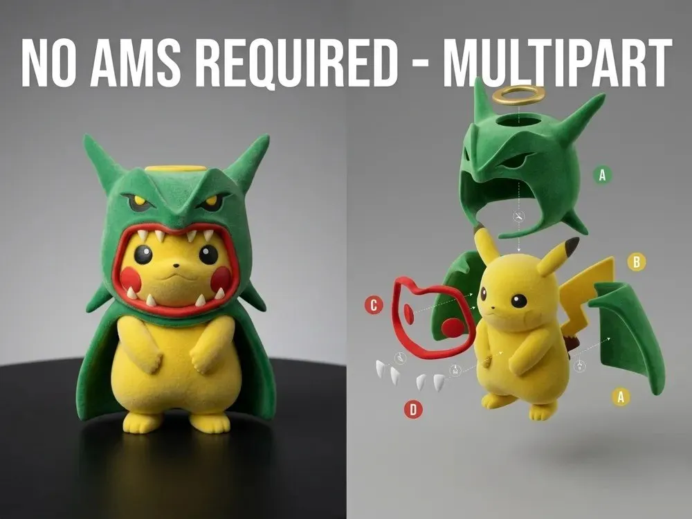 Pikachu Rayquaza Poncho