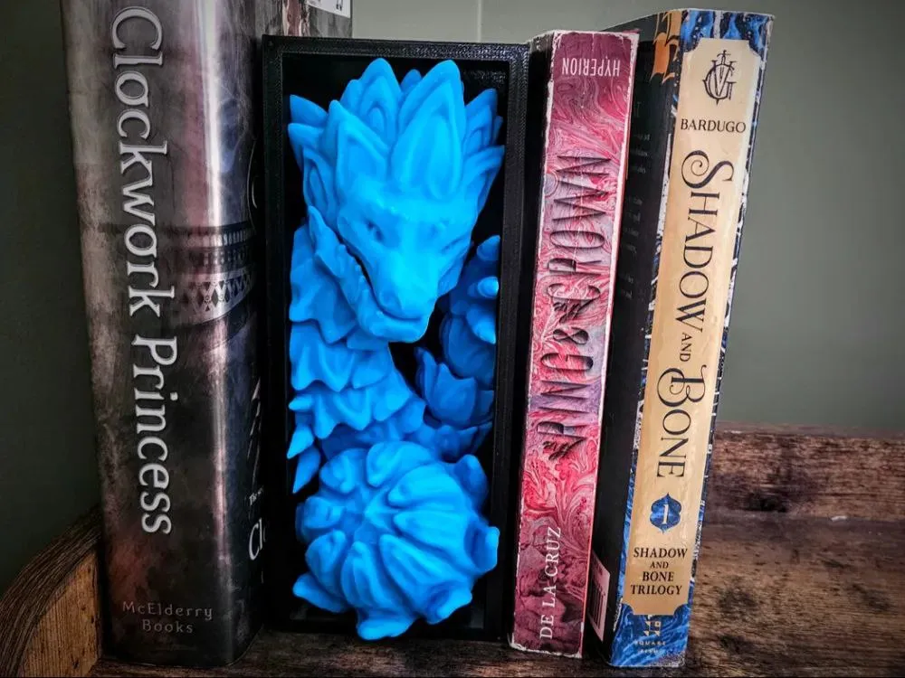 Flower Dragon Guardian Book Nook