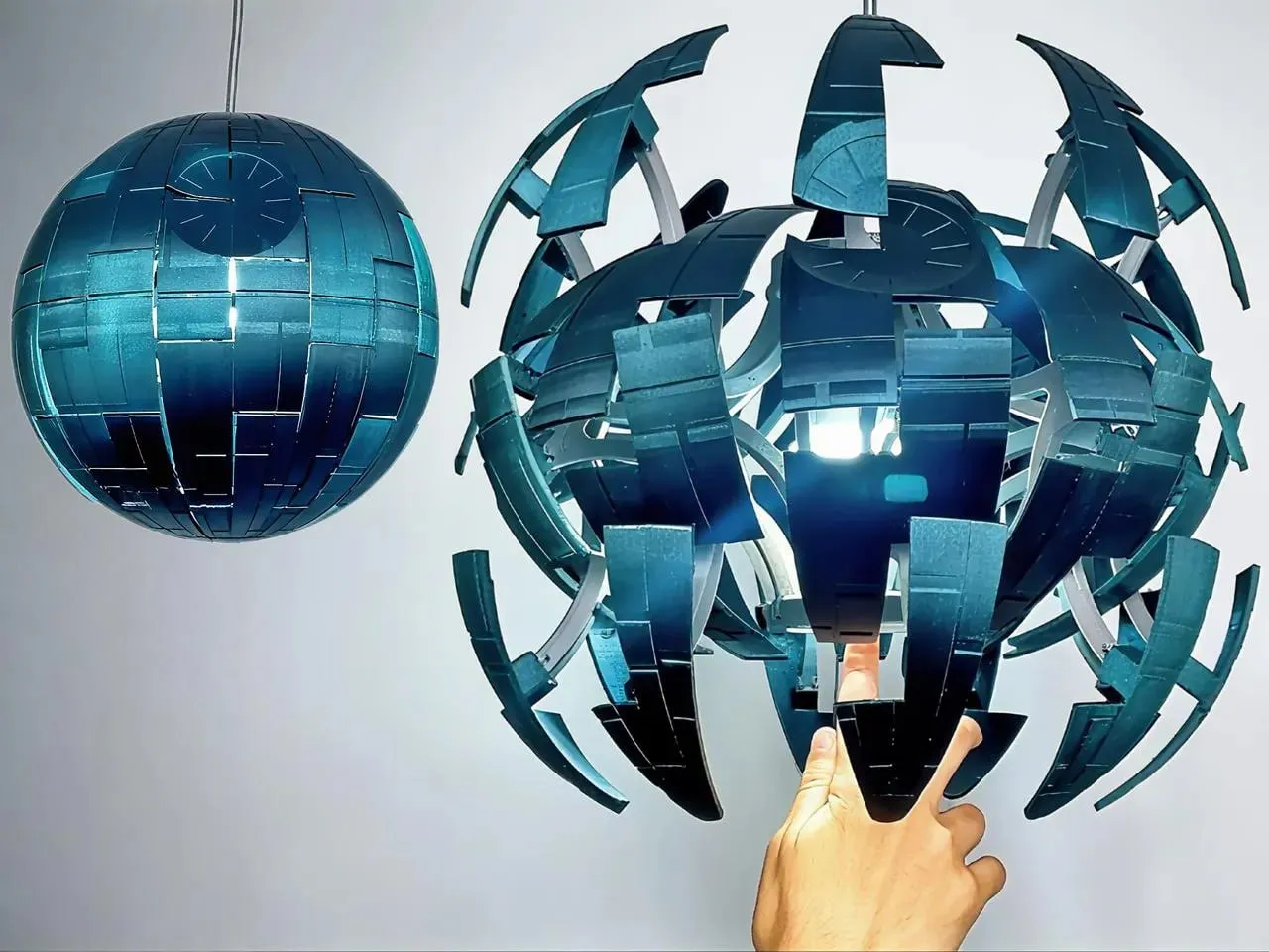 Exploding Death Star Pendant Lamp