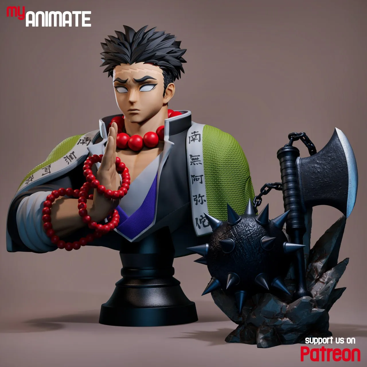 Gyomei Hashira Bust Kimetsu No Yaiba - MyAnimate