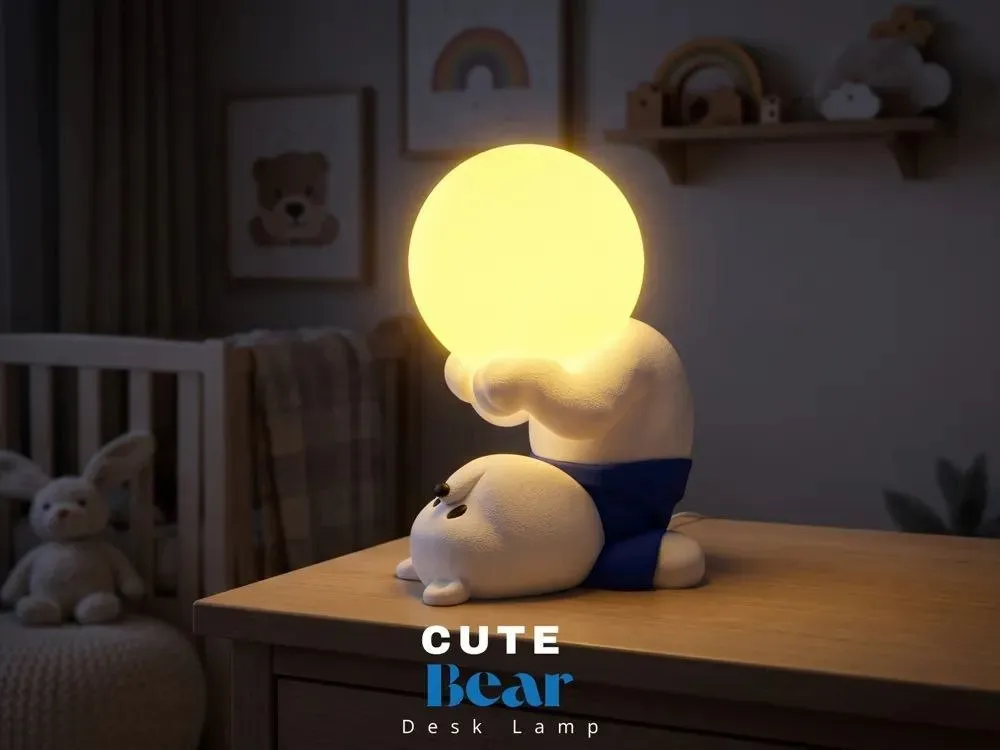 Cute Bear Desk Lamp - Multicolor Stls