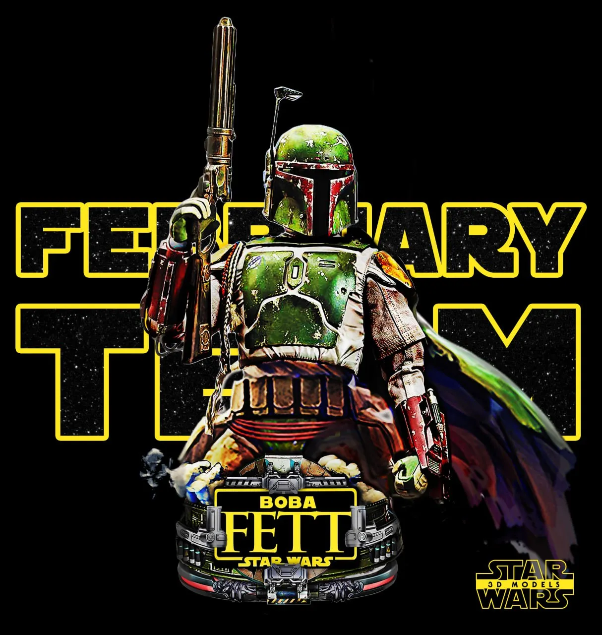 Boba Fett Bust Renders
