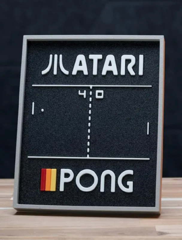 Pong FREE Arcade Game Picture Frame Kit No Supports, No AMS, No